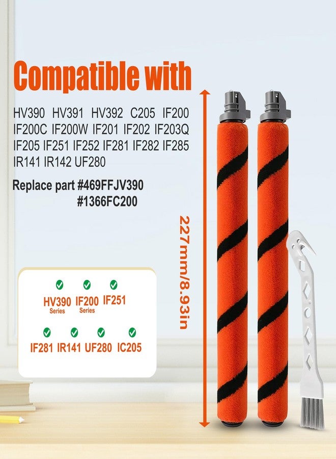 S SMILEFIL عبوة من قطعتين من فرشاة Smilefil الناعمة البديلة، متوافقة مع مكنسة Shark Flex DuoClean HV390، HV391، HV392، IC205، IF200، IF201، IF202، IF203Q، IF205، IF251، IF252، IF281، IF282، IF285، IR141، IR142، UF280 - Image 2